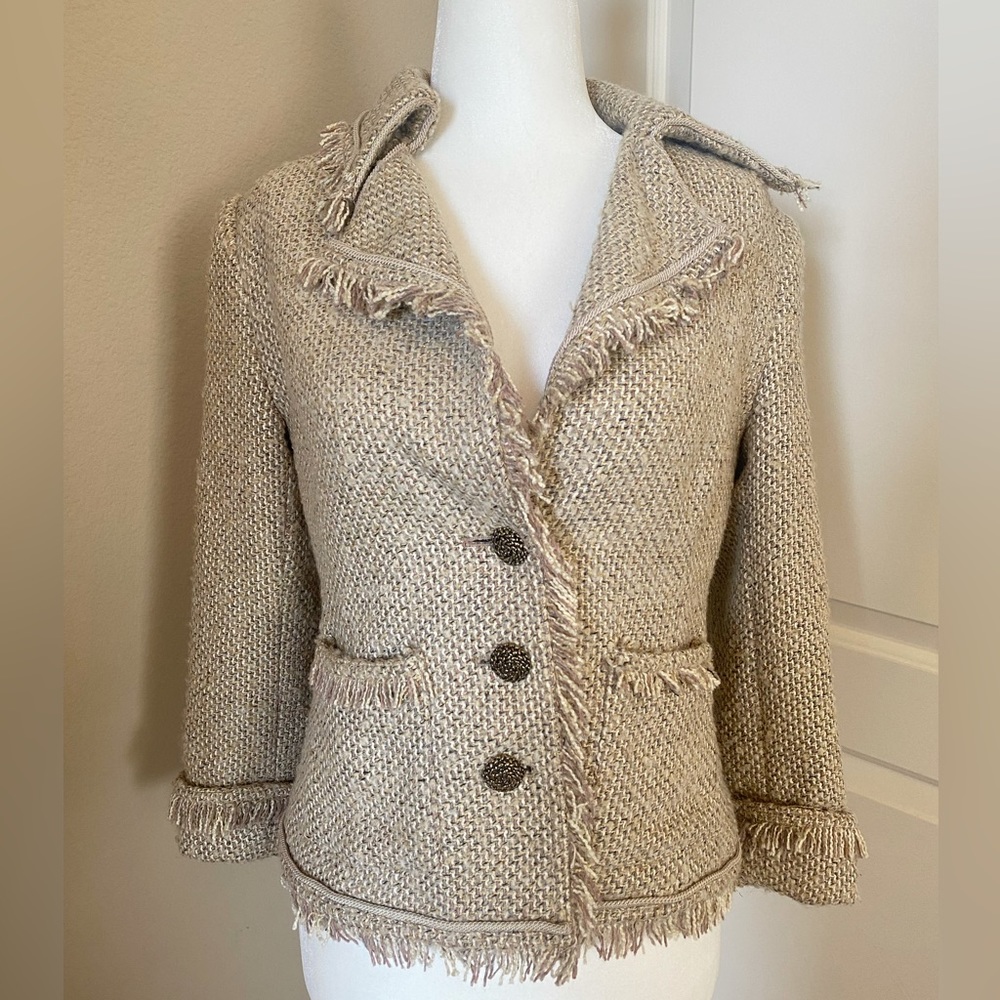 Beige Tweed Jacket